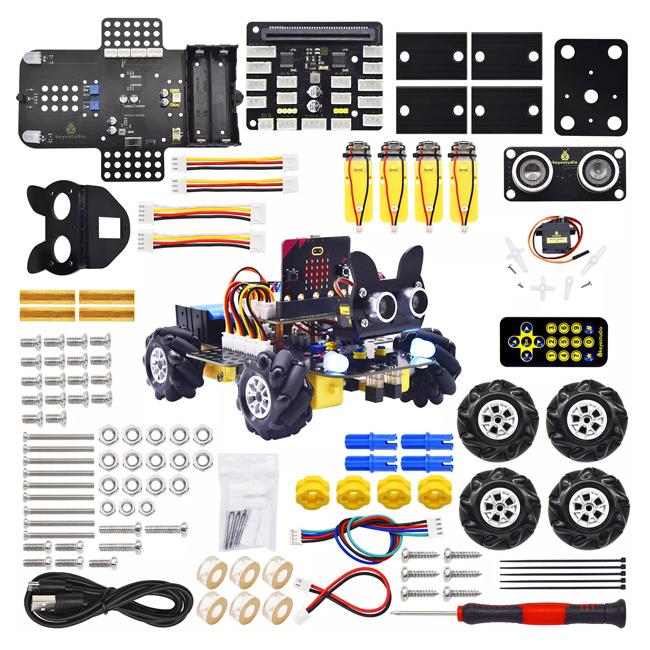 KEYESTUDIO 4WD mecanum robot car KS4031, για Micrο:bit, LEGO compatible | eLabstore.gr KEYESTUDIO 4WD mecanum robot car KS4031, για Micrο:bit, LEGO compatible | Gadgets - Αξεσουάρ | elabstore.gr