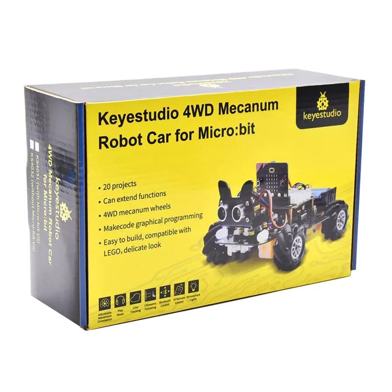 KEYESTUDIO 4WD mecanum robot car KS4031, για Micrο:bit, LEGO compatible | eLabstore.gr KEYESTUDIO 4WD mecanum robot car KS4031, για Micrο:bit, LEGO compatible - Image 6