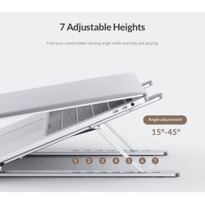 ORICO βάση για laptop & tablet PFB-A21, 11-17", ρυθμιζόμενο ύψος, ασημί | Αξεσουάρ για Laptop | elabstore.gr