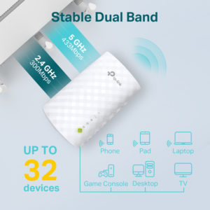 TP-LINK mesh WiFi extender RE220, AC750, dual band, Ver 3.0 | Δικτυακά | elabstore.gr