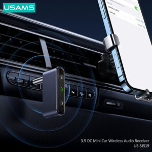 USAMS ασύρματο audio receiver US-SJ519 με μικρόφωνο, Bluetooth 5.0, γκρι | Gadgets - Αξεσουάρ | elabstore.gr