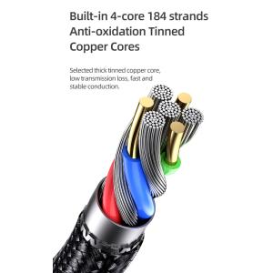 USAMS καλώδιο USB Type-C σε USB US-SJ536, 6A, 1.2m, μαύρο | Αξεσουάρ κινητών | elabstore.gr