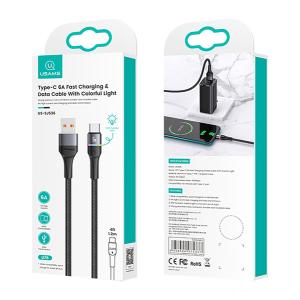 USAMS καλώδιο USB Type-C σε USB US-SJ536, 6A, 1.2m, μαύρο | Αξεσουάρ κινητών | elabstore.gr