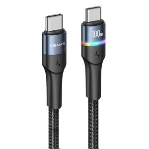 USAMS καλώδιο USB Type-C US-SJ537, 100W/5A, PD, 1.2m, μαύρο | Αξεσουάρ κινητών | elabstore.gr