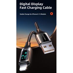 USAMS καλώδιο Lightning σε USB US-SJ543, 2.4A, 1.2m, μαύρο | Αξεσουάρ κινητών | elabstore.gr