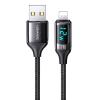 USAMS καλώδιο Lightning σε USB US-SJ543, 2.4A, 1.2m, μαύρο | Αξεσουάρ κινητών | elabstore.gr