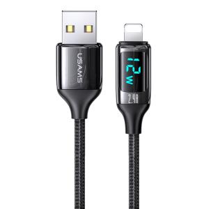 USAMS καλώδιο Lightning σε USB US-SJ543, 2.4A, 1.2m, μαύρο | Αξεσουάρ κινητών | elabstore.gr