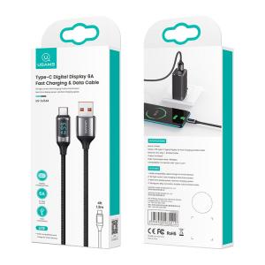 USAMS καλώδιο USB Type-C σε USB US-SJ544, 6A, 1.2m, μαύρο | Αξεσουάρ κινητών | elabstore.gr