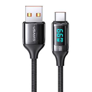 USAMS καλώδιο USB Type-C σε USB US-SJ544, 6A, 1.2m, μαύρο | Αξεσουάρ κινητών | elabstore.gr