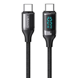 USAMS καλώδιο USB Type-C US-SJ546, 100W/5A, 1.2m, μαύρο | Αξεσουάρ κινητών | elabstore.gr