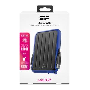 SILICON POWER εξωτερικός HDD Armor A66, 2TB, USB 3.2, μπλε | PC & Αναβάθμιση | elabstore.gr