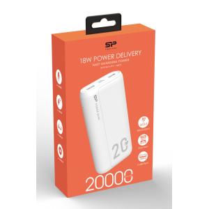 SILICON POWER power bank QS15, 20000mAh, 2x USB & USB Type-C, 18W, λευκό | Αξεσουάρ κινητών | elabstore.gr