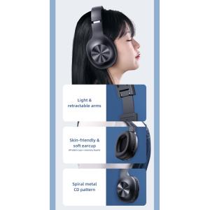 USAMS headphones YX05, wireless & wired, BT 5.0, μπαταρία 1200mAh, μαύρα | Αξεσουάρ κινητών | elabstore.gr