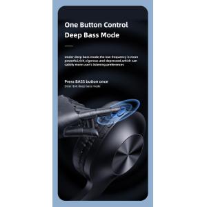 USAMS headphones YX05, wireless & wired, BT 5.0, μπαταρία 1200mAh, μαύρα | Αξεσουάρ κινητών | elabstore.gr