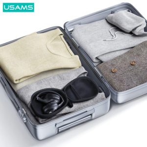 USAMS headphones YX05, wireless & wired, BT 5.0, μπαταρία 1200mAh, μαύρα | Αξεσουάρ κινητών | elabstore.gr