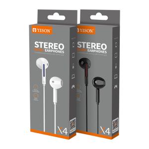 YISON earphones με μικρόφωνο X4, 3.5mm, 1.2m, μαύρα | Αξεσουάρ κινητών | elabstore.gr