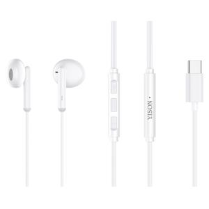 YISON earphones με μικρόφωνο X3, Type-C, 1.2m, λευκά | Αξεσουάρ κινητών | elabstore.gr