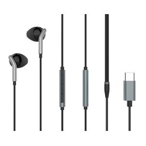 YISON earphones με μικρόφωνο X6, Type-C, 1.2m, μαύρα | Αξεσουάρ κινητών | elabstore.gr