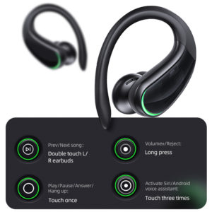 USAMS earphones με θήκη φόρτισης YT07, True Wireless, μαύρα | Αξεσουάρ κινητών | elabstore.gr
