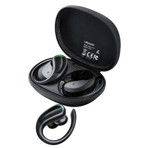 USAMS earphones με θήκη φόρτισης YT07, True Wireless, μαύρα | Αξεσουάρ κινητών | elabstore.gr