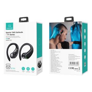 USAMS earphones με θήκη φόρτισης YT07, True Wireless, μαύρα | Αξεσουάρ κινητών | elabstore.gr