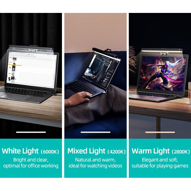 USAMS LED φωτιστικό US-ZB236 για laptop, 2W, 2800K–6000K dimmable, μαύρο | eLabstore.gr USAMS LED φωτιστικό US-ZB236 για laptop, 2W, 2800K–6000K dimmable, μαύρο | Αξεσουάρ για Laptop | elabstore.gr