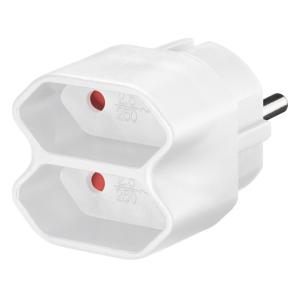 GOOBAY αντάπτορας ρεύματος 51000, 2x Euro, 230V 2.5A, λευκός | Τροφοδοσία Ρεύματος | elabstore.gr