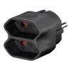 GOOBAY αντάπτορας ρεύματος 51002, 2x Euro, 230V 2.5A, μαύρος | Τροφοδοσία Ρεύματος | elabstore.gr