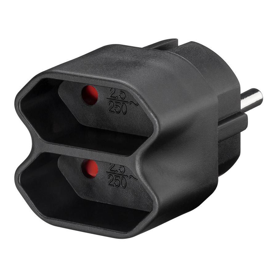 GOOBAY αντάπτορας ρεύματος 51002, 2x Euro, 230V 2.5A, μαύρος | eLabstore.gr GOOBAY αντάπτορας ρεύματος 51002, 2x Euro, 230V 2.5A, μαύρος | Τροφοδοσία Ρεύματος | elabstore.gr