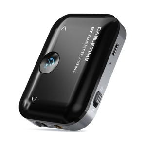 CABLETIME Bluetooth transmitter/receiver CT-BT01, BT 5.0, 450mAh, μαύρο | Gadgets - Αξεσουάρ | elabstore.gr