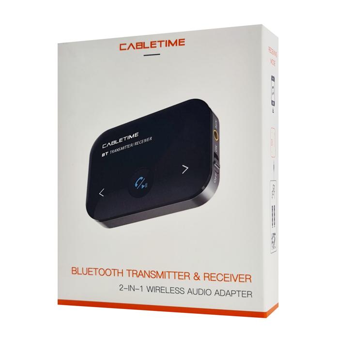 CABLETIME Bluetooth transmitter/receiver CT-BT01, BT 5.0, 450mAh, μαύρο | eLabstore.gr CABLETIME Bluetooth transmitter/receiver CT-BT01, BT 5.0, 450mAh, μαύρο | Gadgets - Αξεσουάρ | elabstore.gr