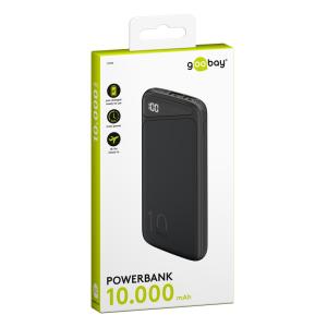 GOOBAY power bank 53935, 10000mAh, 2x USB, 10.5W, μαύρο | Αξεσουάρ κινητών | elabstore.gr