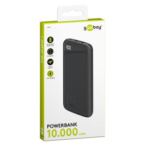 GOOBAY power bank 53935, 10000mAh, 2x USB & Type-C, QC PD, 22.5W, μαύρο | Αξεσουάρ κινητών | elabstore.gr