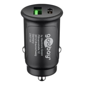 GOOBAY φορτιστής αυτοκινήτου 59521, USB & Type-C PD, 27W, μαύρος | Αξεσουάρ κινητών | elabstore.gr