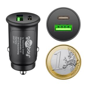 GOOBAY φορτιστής αυτοκινήτου 59521, USB & Type-C PD, 27W, μαύρος | Αξεσουάρ κινητών | elabstore.gr