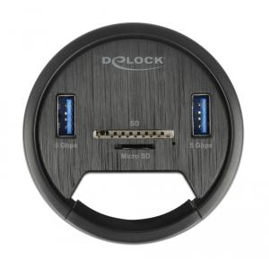 DELOCK USB hub 64152, 2x USB 3.2 Gen 1, SD/micro SD, 5Gbps, 60mm, μαύρο | eLabstore.gr DELOCK USB hub 64152, 2x USB 3.2 Gen 1, SD/micro SD, 5Gbps, 60mm, μαύρο | Συνοδευτικά PC | elabstore.gr