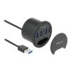 DELOCK USB hub 64153, 4x USB 3.2 Gen 1, 5Gbps, 60mm, μαύρο | Συνοδευτικά PC | elabstore.gr