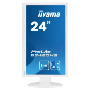 Used Monitor PL2480H LED/iiyama/24"/1920x1080/Wide/White/w/Speakers/D-SUB & DVI-D & HDMI | Refurbished | elabstore.gr