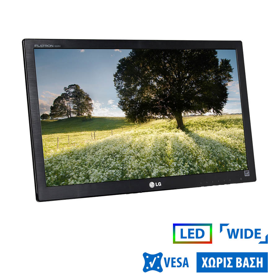 Used Monitor E2251 LED/ LG/ 22"/ 1920x1080/ Black/ No Stand/ D-SUB & DVI-D | eLabstore.gr Used Monitor E2251 LED/LG/22"/1920x1080/Black/No Stand/D-SUB & DVI-D | Refurbished | elabstore.gr