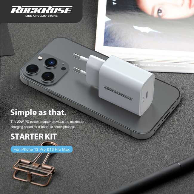 ROCKROSE kit φόρτισης & προστασίας Starter, iPhone 13 Pro, 20W & 15W | eLabstore.gr ROCKROSE kit φόρτισης & προστασίας Starter, iPhone 13 Pro, 20W & 15W | Αξεσουάρ κινητών | elabstore.gr