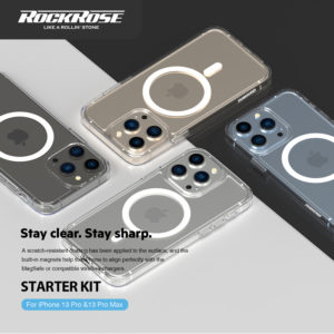 ROCKROSE kit φόρτισης & προστασίας Starter, iPhone 13 Pro Max, 20W & 15W | eLabstore.gr