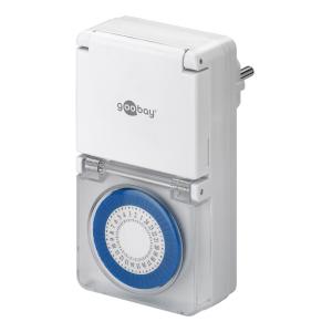GOOBAY μηχανικός χρονοδιακόπτης ρεύματος 73289, IP44, 16A, λευκός | Τροφοδοσία Ρεύματος | elabstore.gr