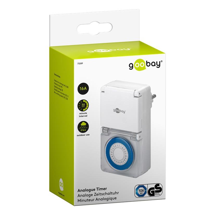GOOBAY μηχανικός χρονοδιακόπτης ρεύματος 73289, IP44, 16A, λευκός | eLabstore.gr GOOBAY μηχανικός χρονοδιακόπτης ρεύματος 73289, IP44, 16A, λευκός | Τροφοδοσία Ρεύματος | elabstore.gr