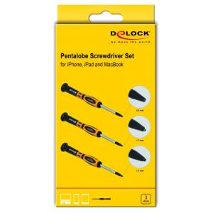 DELOCK σετ κατσαβιδιών pentalobe 90560 για επισκευή Apple συσκευών, 3τμχ | Εργαλεία | elabstore.gr