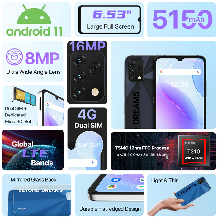 UMIDIGI smartphone A11S, 6.53", 4/64GB, Android 11, 5150mAh, γκρι | eLabstore.gr UMIDIGI smartphone A11S, 6.53", 4/64GB, Android 11, 5150mAh, γκρι | Mobile Συσκευές | elabstore.gr