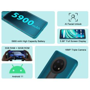 CUBOT Smartphone Note 9, 5.99", 3/32GB, Octa core, Android 11, πράσινο | Mobile Συσκευές | elabstore.gr