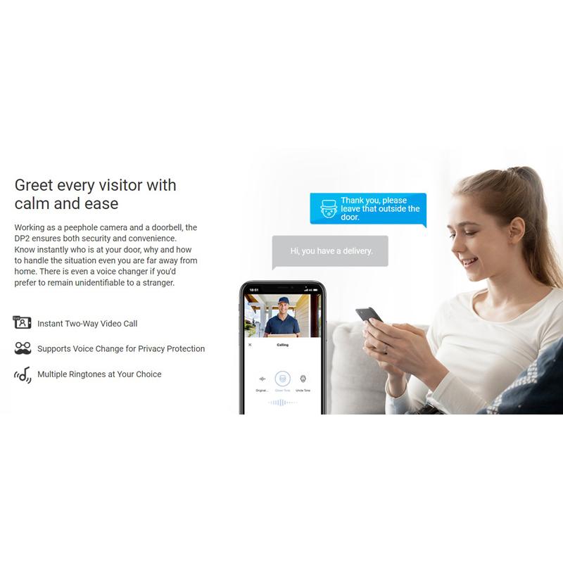 EZVIZ smart κουδούνι με κάμερα & οθόνη DP2, WiFi, 1080p, PIR, 4600mAh | eLabstore.gr EZVIZ smart κουδούνι με κάμερα & οθόνη DP2, WiFi, 1080p, PIR, 4600mAh | Οικιακές & Προσωπικές Συσκευές | elabstore.gr