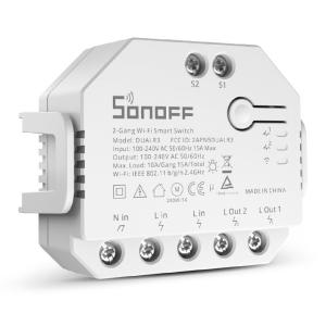 SONOFF smart διακόπτης DUALR3, 2-Gang, WiFi, 15A, λευκός | Εργαλεία | elabstore.gr