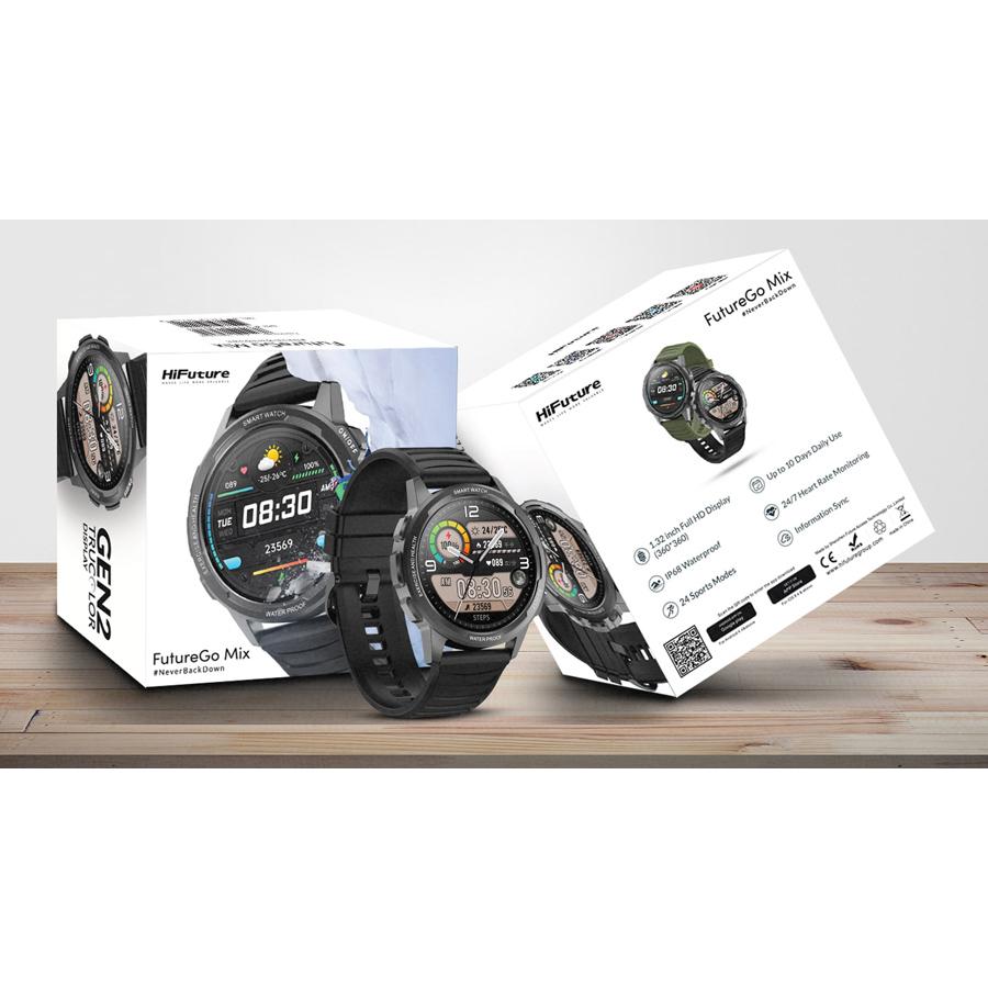 HIFUTURE smartwatch FutureGo Mix, 1.32", IP68, heart rate, μαύρο | eLabstore.gr HIFUTURE smartwatch FutureGo Mix, 1.32", IP68, heart rate, μαύρο | Mobile Συσκευές | elabstore.gr