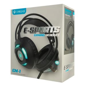 CELEBRAT gaming headset e-Sports GM-1, LED, 3.5mm, 50mm, μαύρο | eLabstore.gr CELEBRAT gaming headset e-Sports GM-1, LED, 3.5mm, 50mm, μαύρο | Συνοδευτικά PC | elabstore.gr